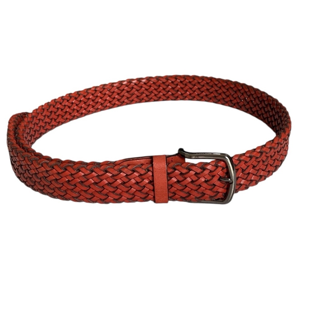 🆕 Bottega Veneta Men's Intreccio-Buckle Leather Belt 🆕